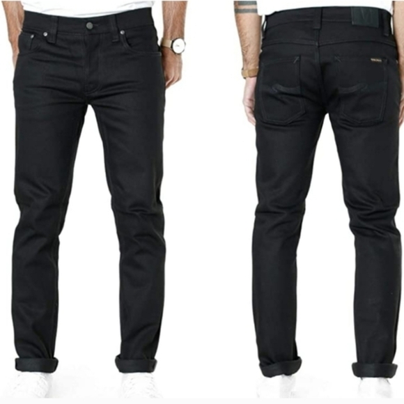 Nudie Organic Cotton Jeans Grim Tim Button Fly